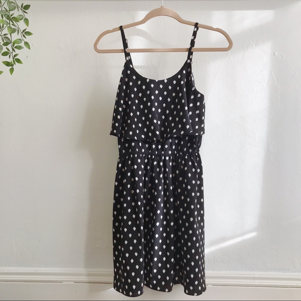 Black dress w/ white polkadots, Size XS